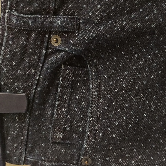 LANDS END Mid Rise Straight Leg Polka Dot Jeans - Picture 4 of 13